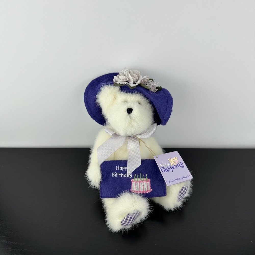 Boyds Bears HB Bersday Happy Birthday Jointed Teddy Bear 8” Plush Stuffed NWT
